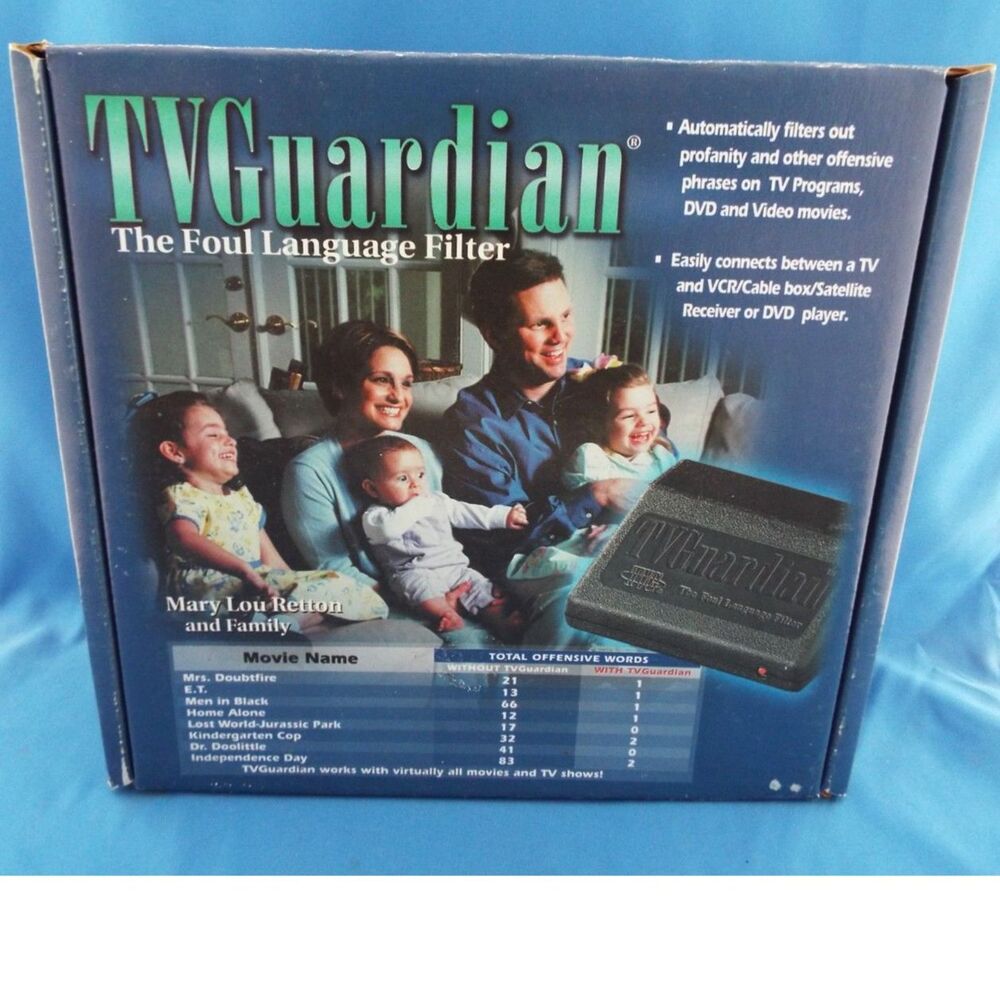 TVGuardian Curse Free TV Foul Language Filter Box Profanity Device NOS Complete